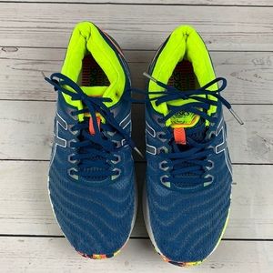 ASICS “GEL NIMBUS 22” blue &  yellow sneaker sz 7